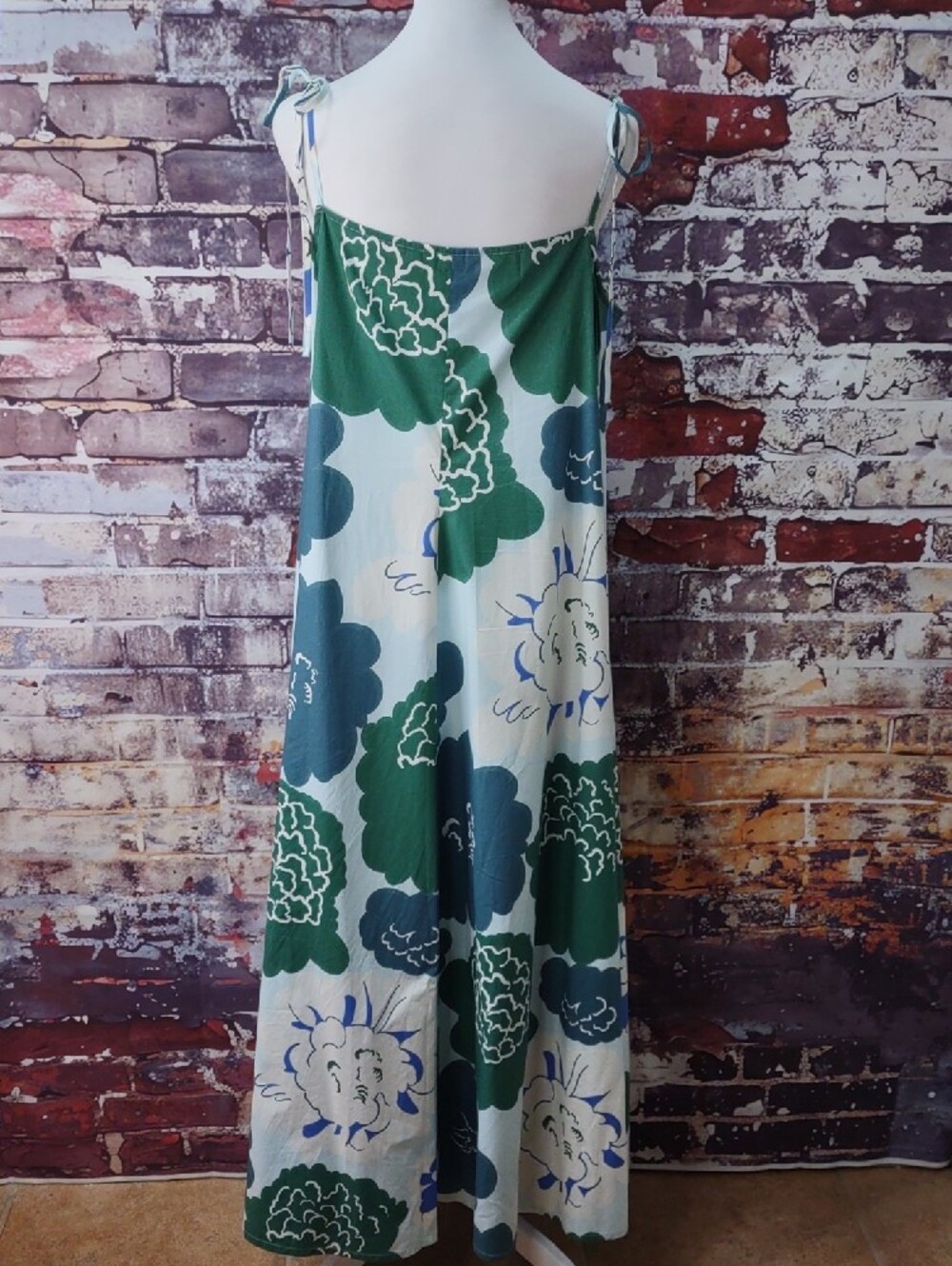 Marimekko Floral Print Tie Shoulder Sundress - Picture 3 of 7